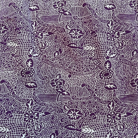 Julia Amory Purple Paisley Patterned Slim Top Size Medium - Picture 3 of 4